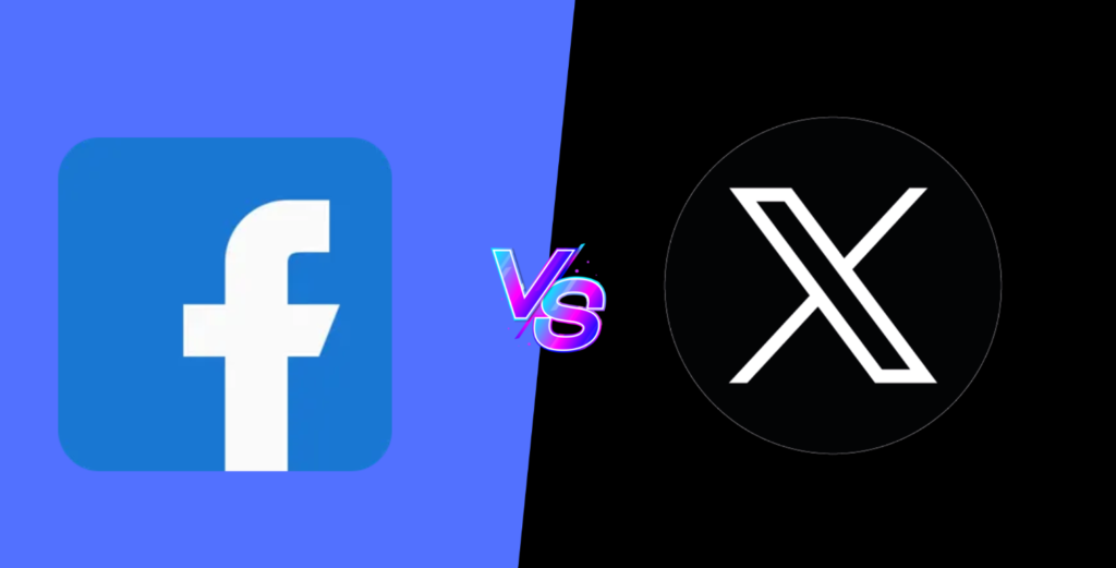 facebook and x