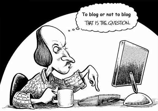 A comic illustrating the big question would-be bloggers ask themselves