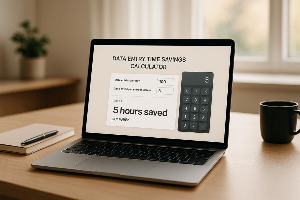 Data Entry Time Savings Calculator