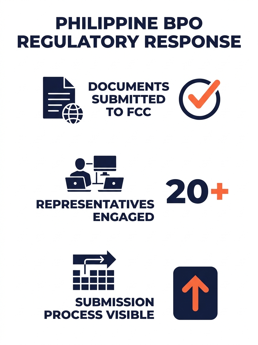 Philippine BPO industry representatives submit regulatory response documents to US Federal Communications Commission