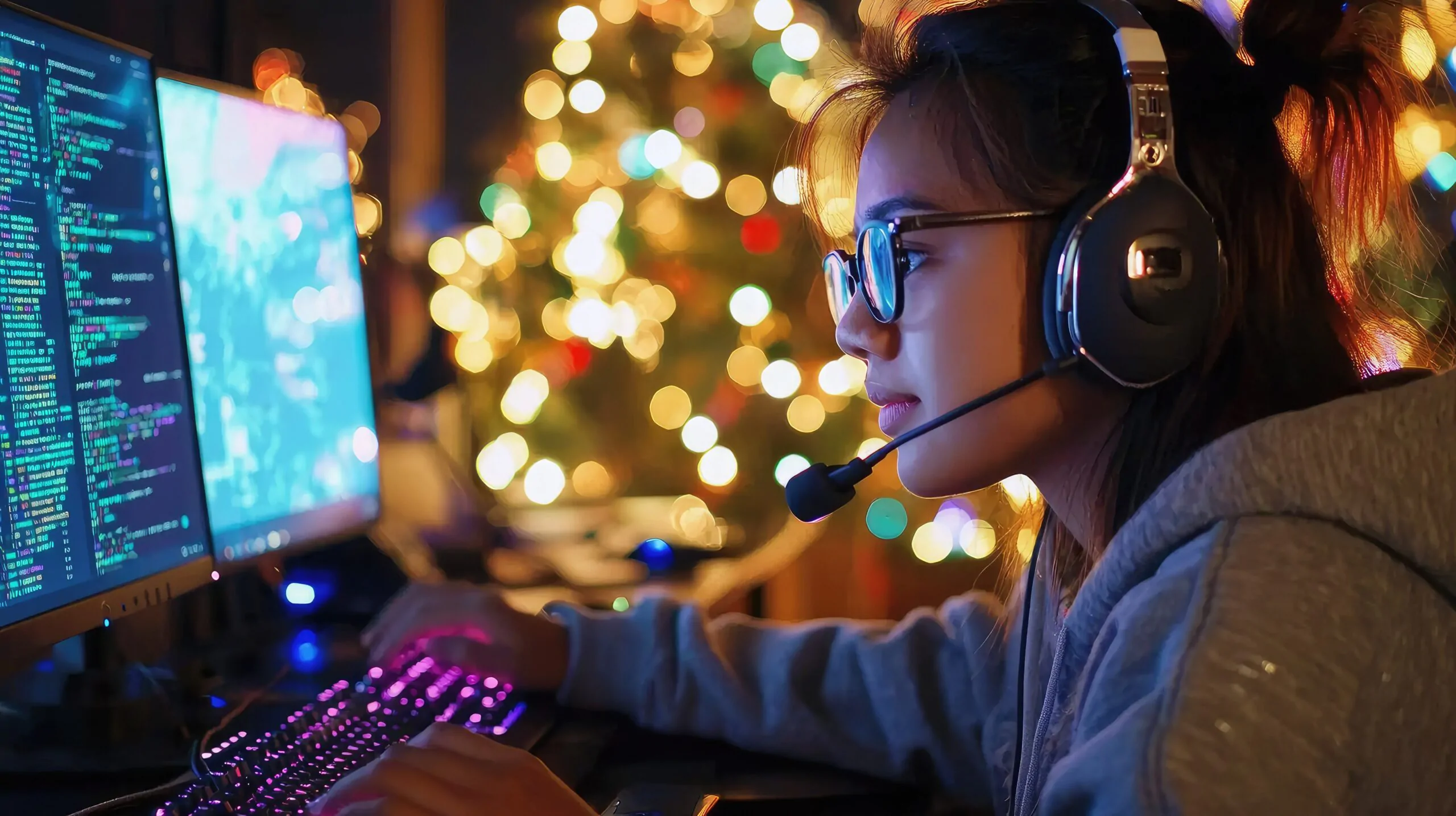 Focused Virtual Assistant Working at Home